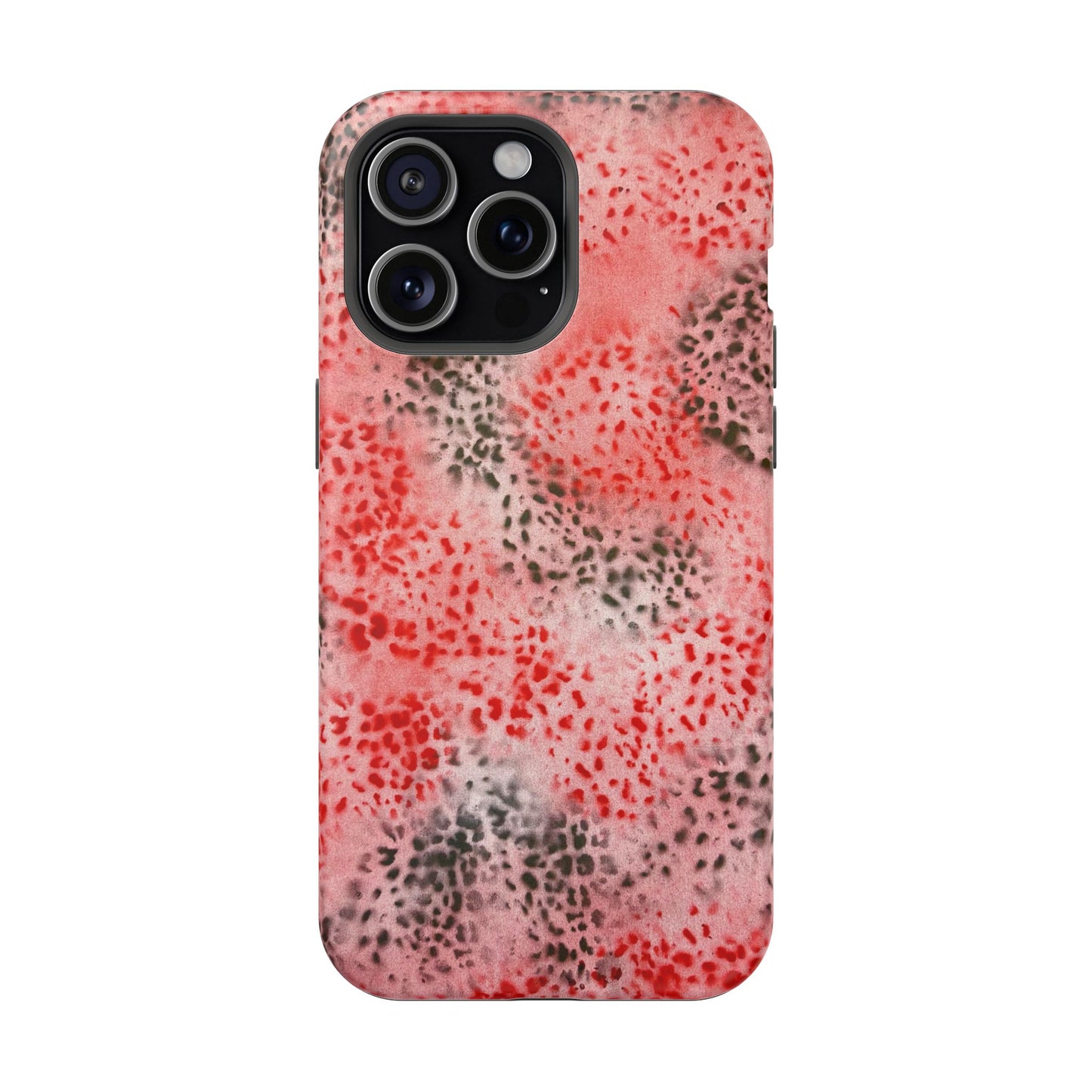 MagSafe "red cheetah" airbrush iPhone case