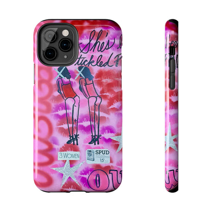 "tickled pink" airbrush iPhone case