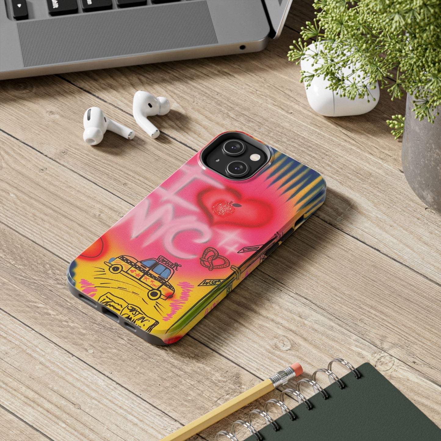 "in the city" airbrush iPhone case
