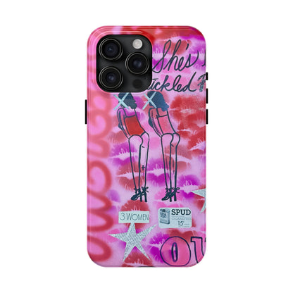 "tickled pink" airbrush iPhone case