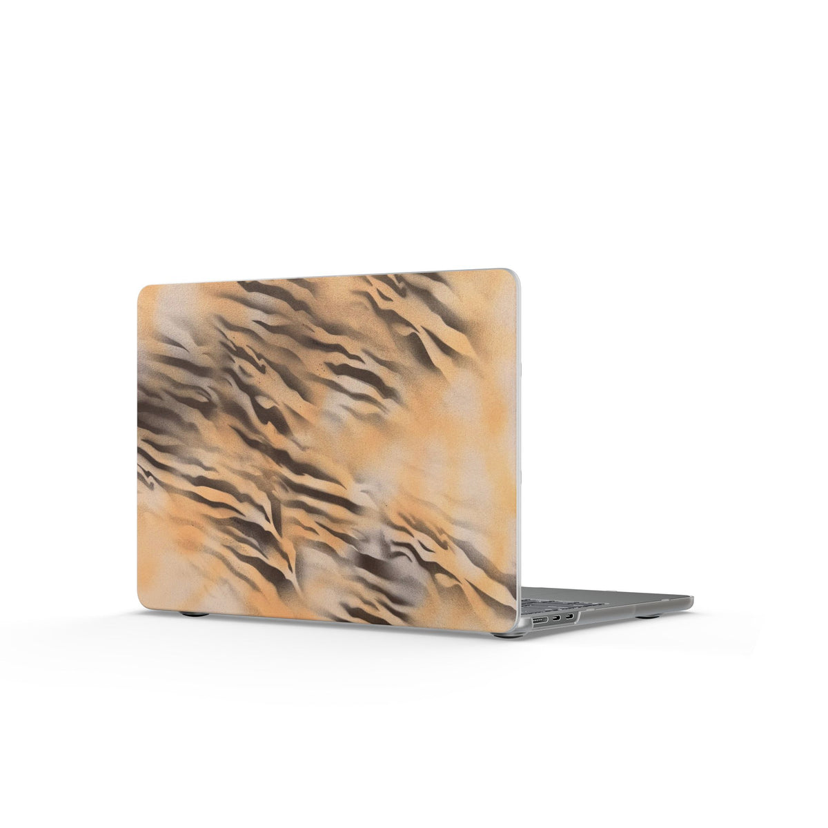 "neutral tiger" airbrush matte macbook case