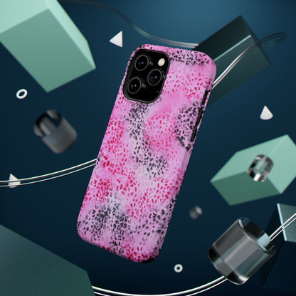 MagSafe "pink cheetah" airbrush iPhone case