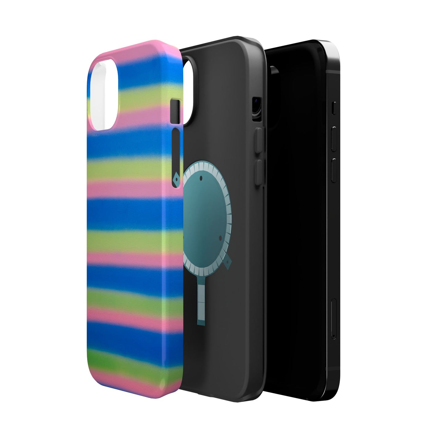 MagSafe "sherbet stripes" airbrush iPhone case