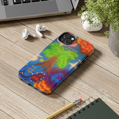 "neon blue palms" airbrush iPhone case