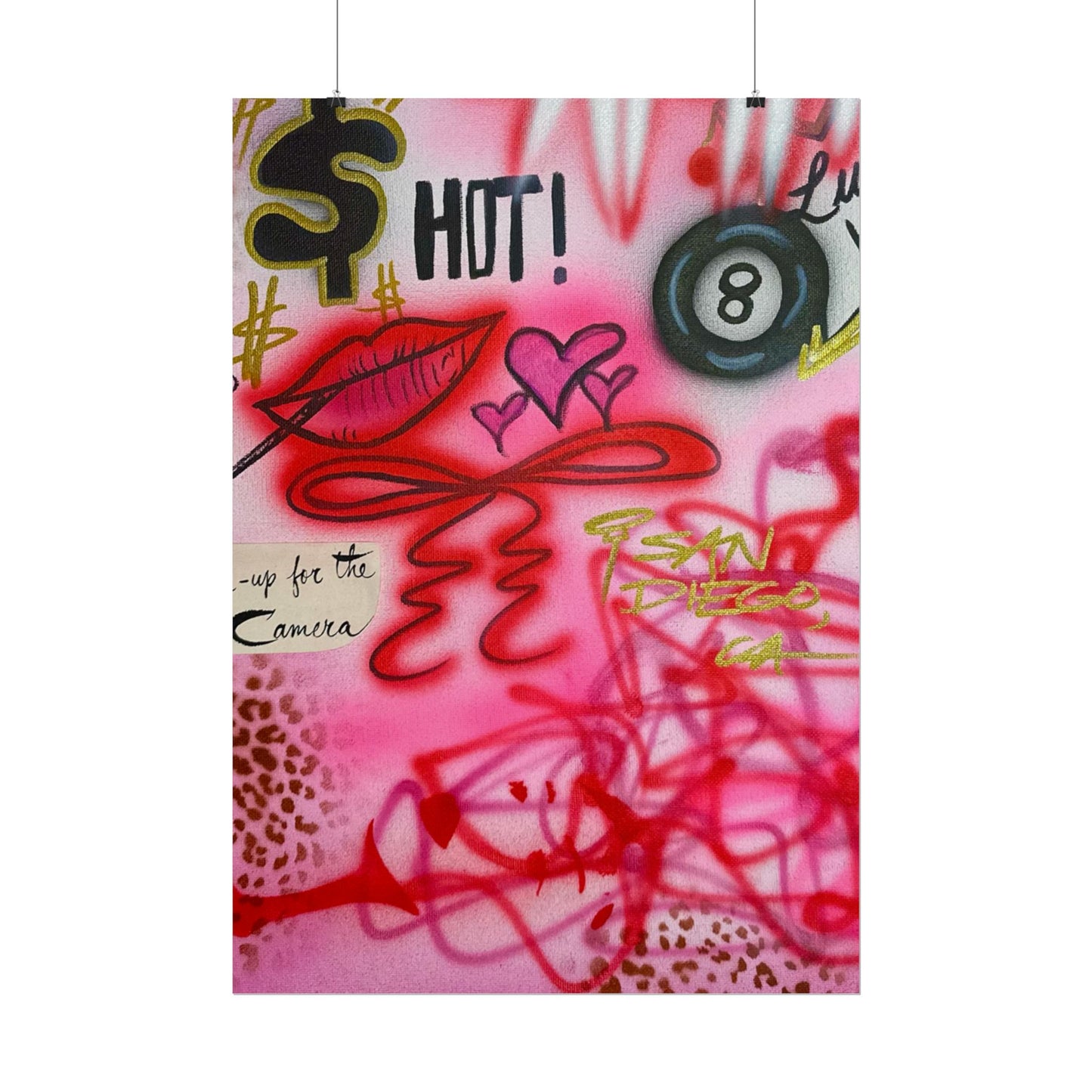 "IT girl" airbrush rolled print