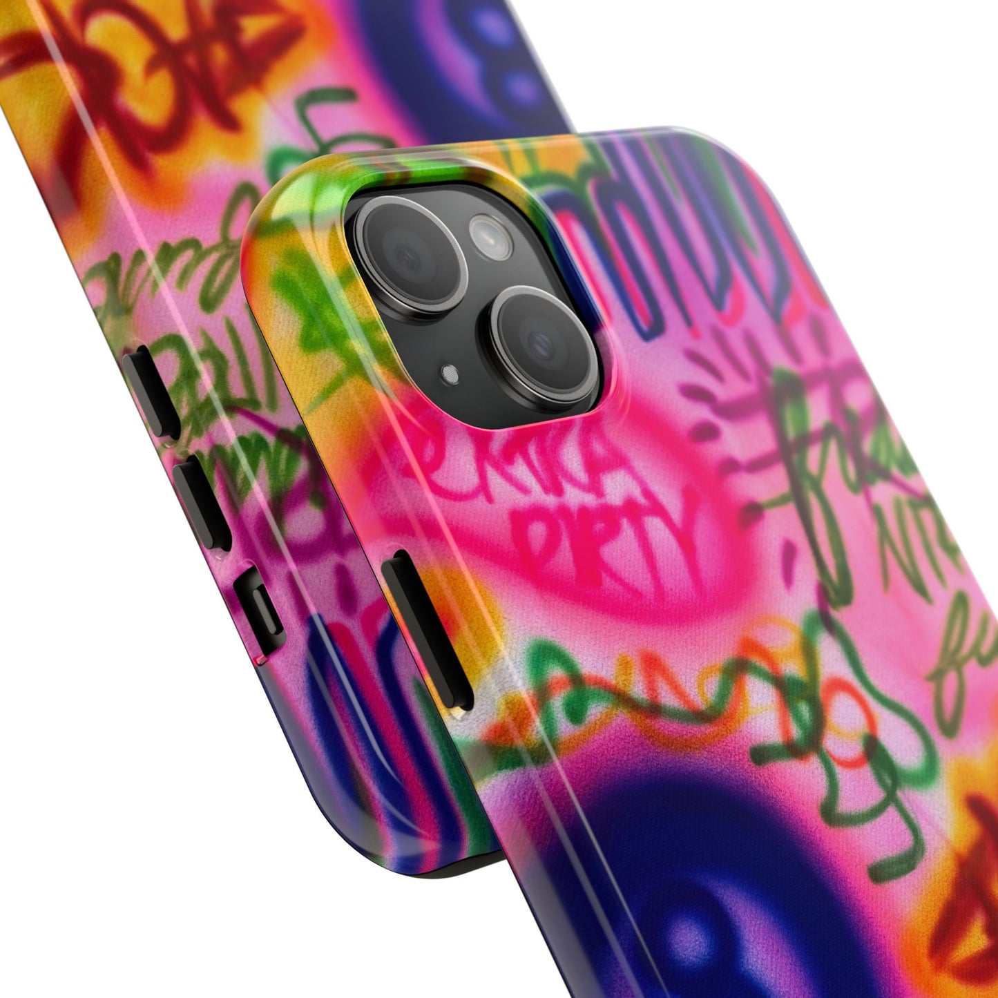 "colorful chaos" airbrush iPhone case
