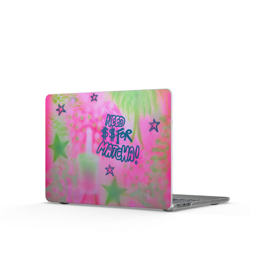 "need $$ for coffee" airbrush matte macbook case