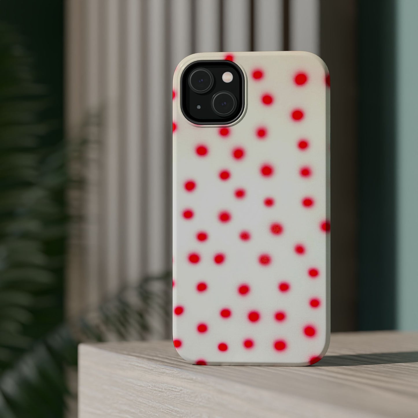 MagSafe "vanilla cherry polka dot" airbrush iPhone case