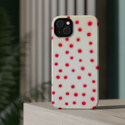 MagSafe "vanilla cherry polka dot" airbrush iPhone case