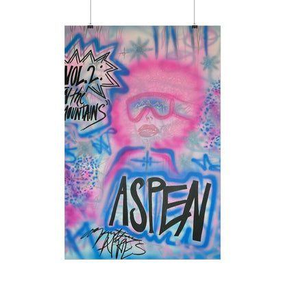 "aspen aspirations" airbrush rolled print