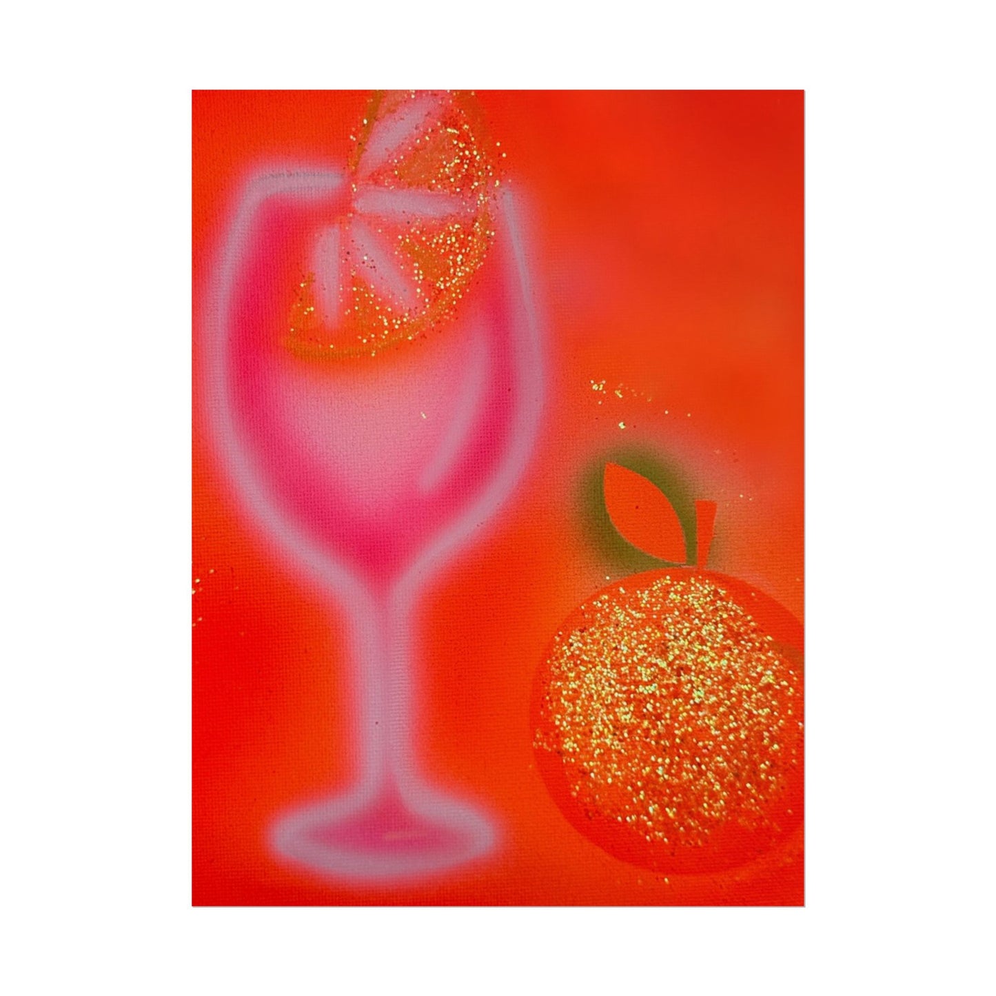 "aperol spritz" airbrush rolled print