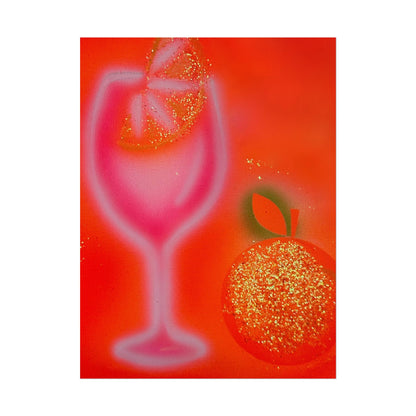 "aperol spritz" airbrush rolled print