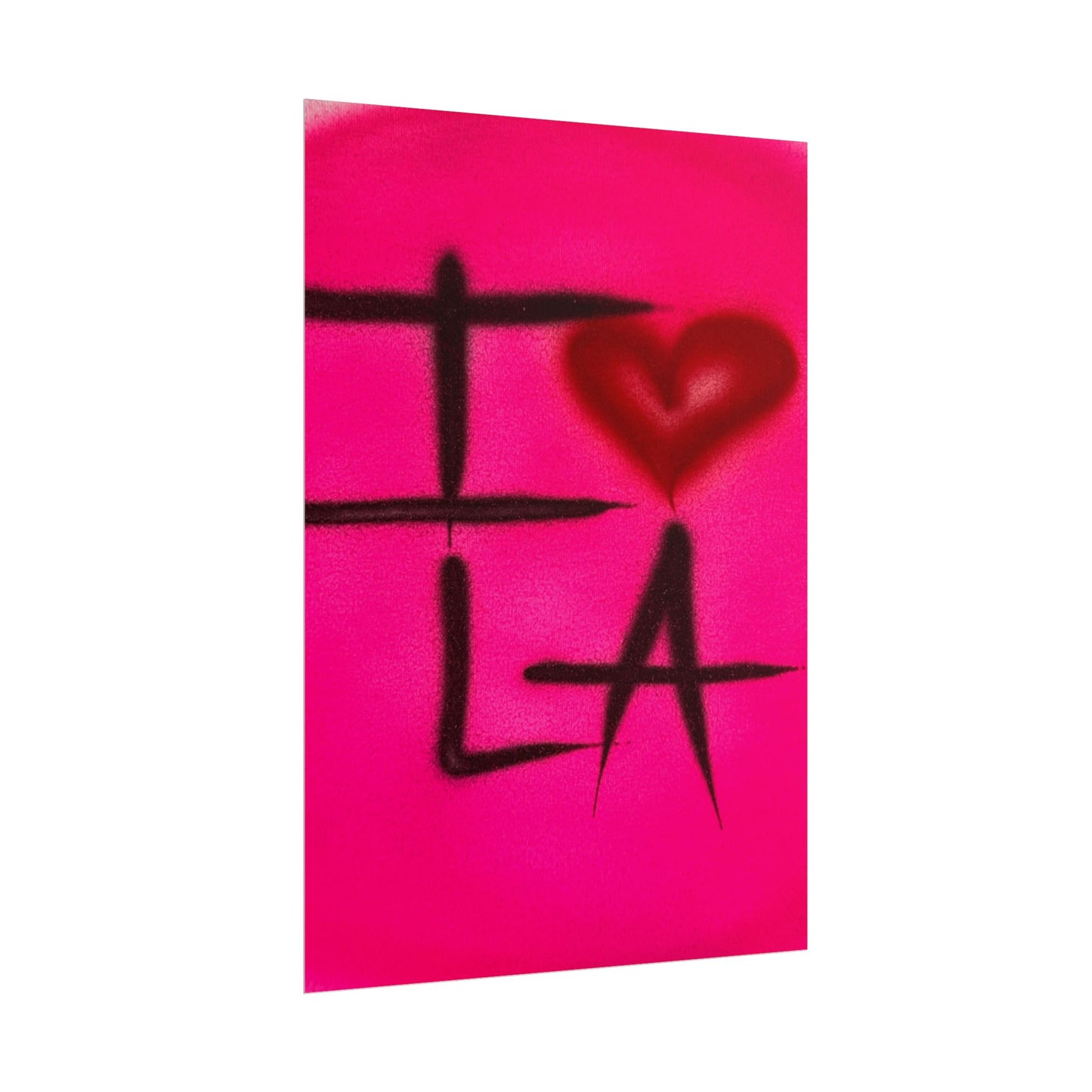 "i <3 LA" airbrush rolled print