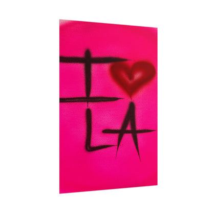 "i <3 LA" airbrush rolled print