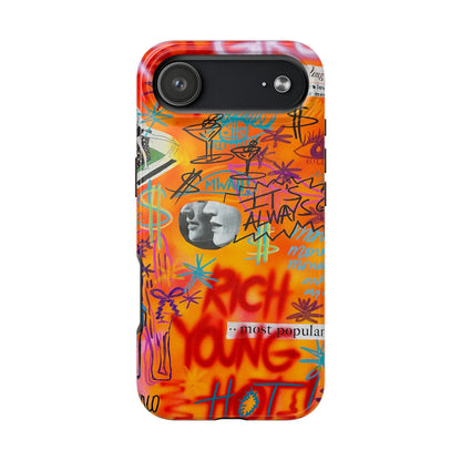 "young, rich, hot!" airbrush iPhone case