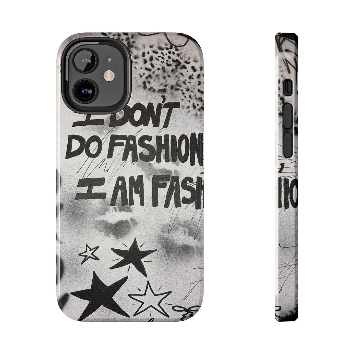 "i am fashion" airbrush iPhone case