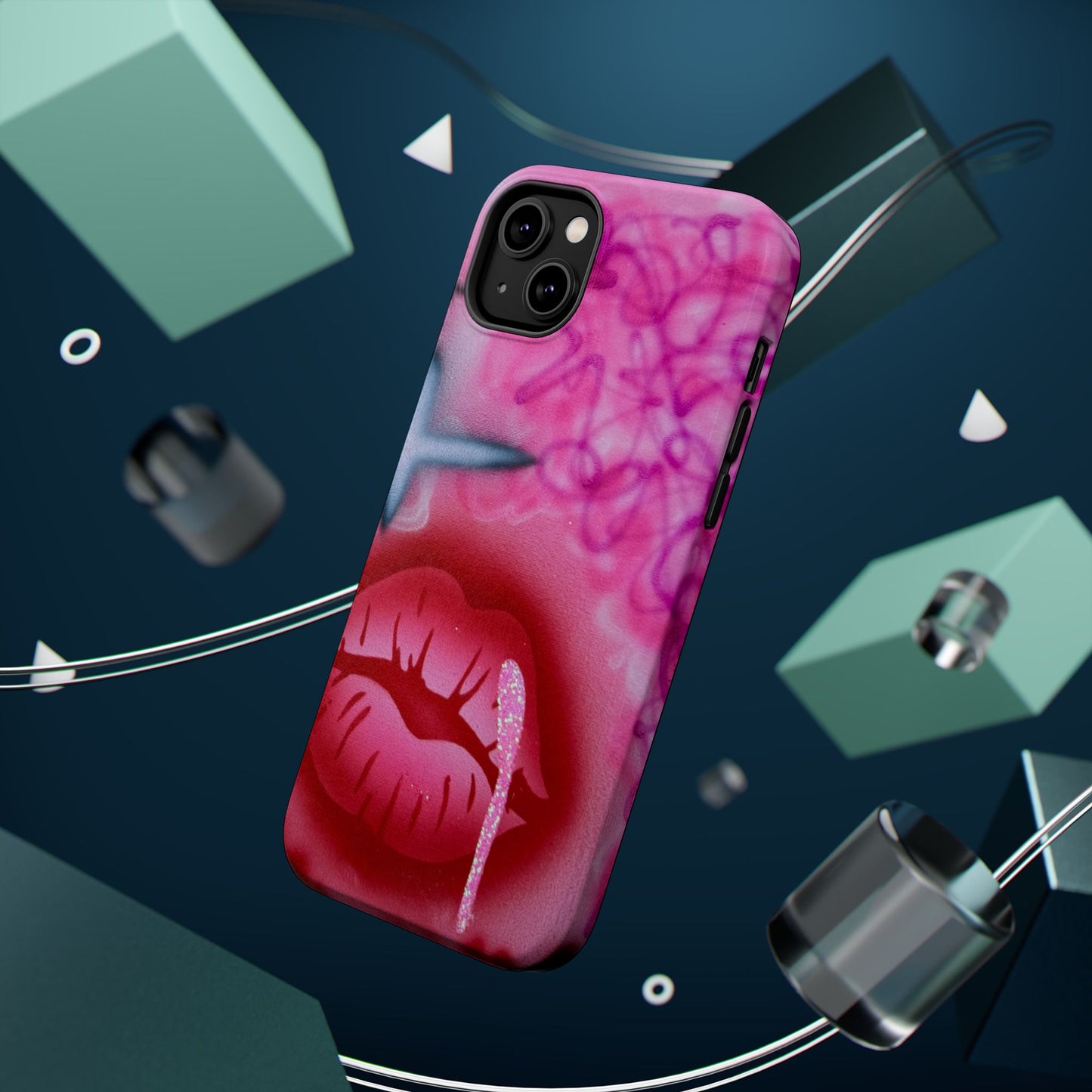 MagSafe limited edition "glitter aura" airbrush iPhone case