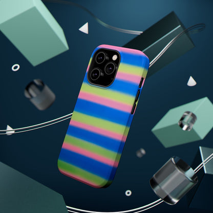 MagSafe "sherbet stripes" airbrush iPhone case