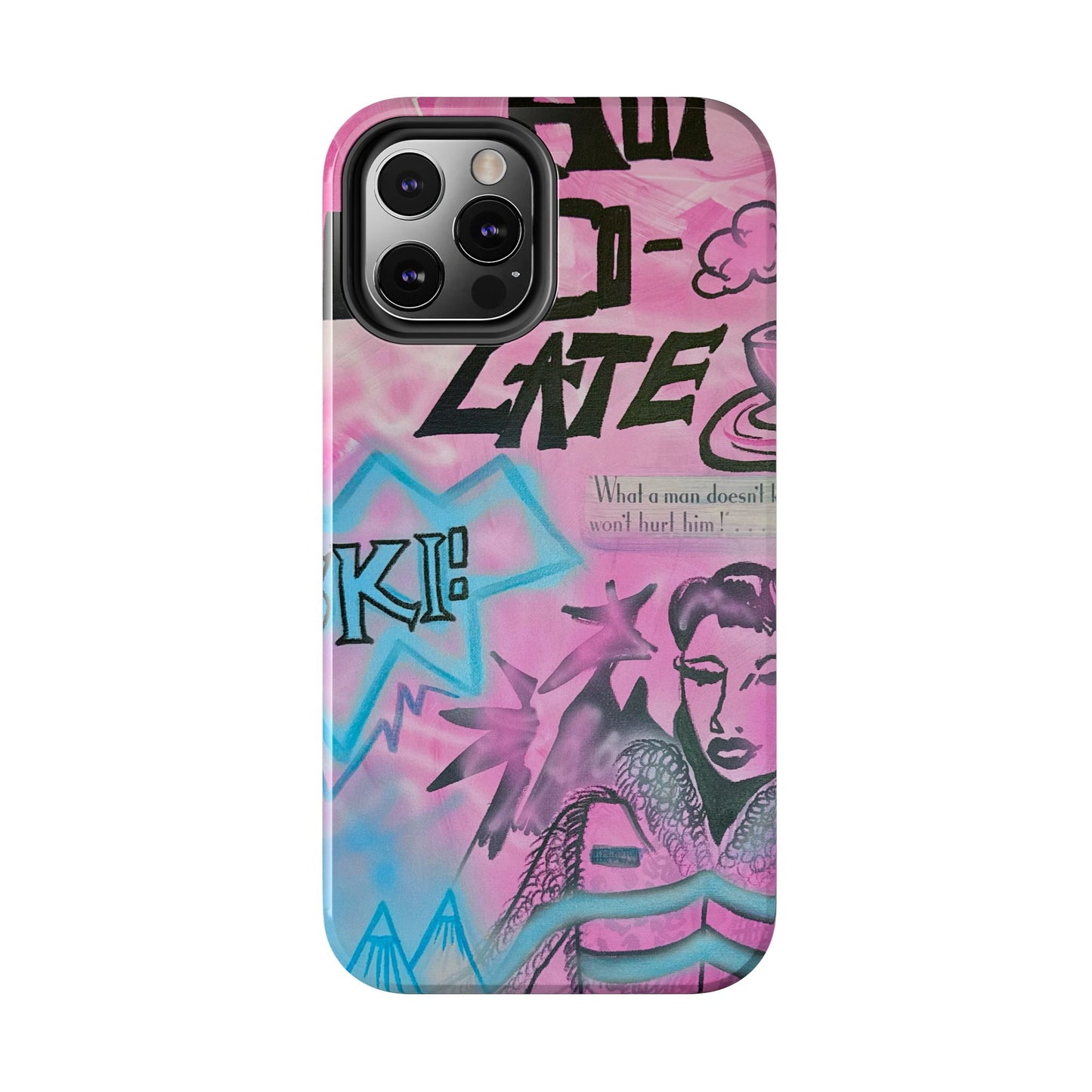 "avant le ski" airbrush iPhone case