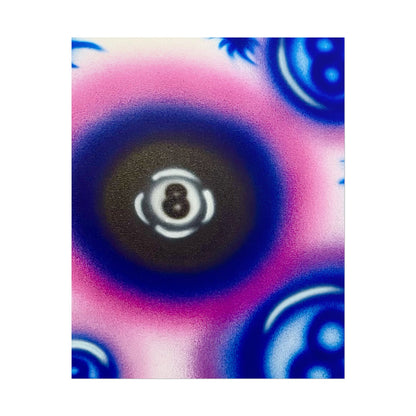 "magic 8" airbrush rolled print