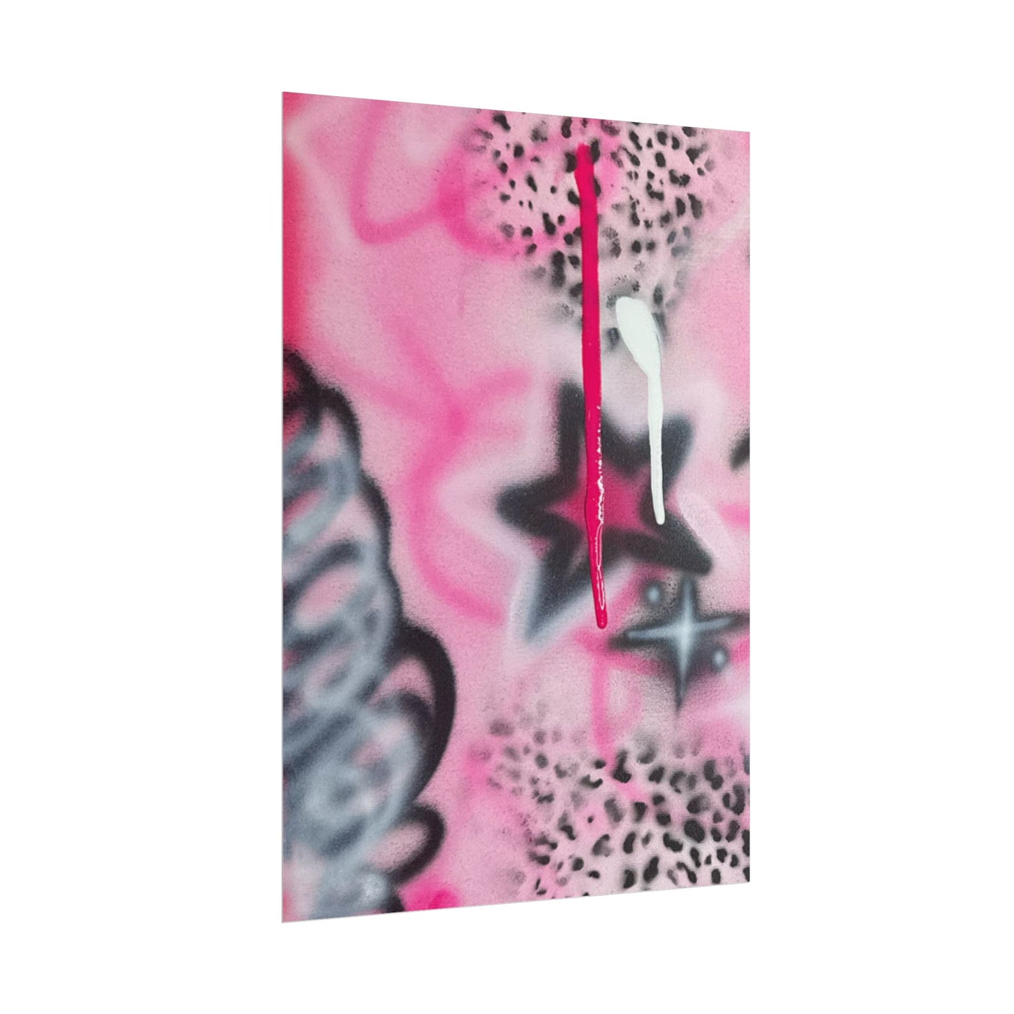 "pink cheetah" airbrush rolled print