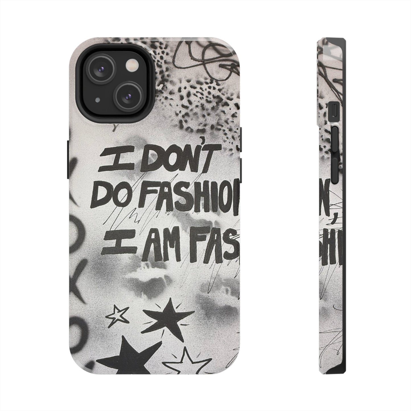 "i am fashion" airbrush iPhone case