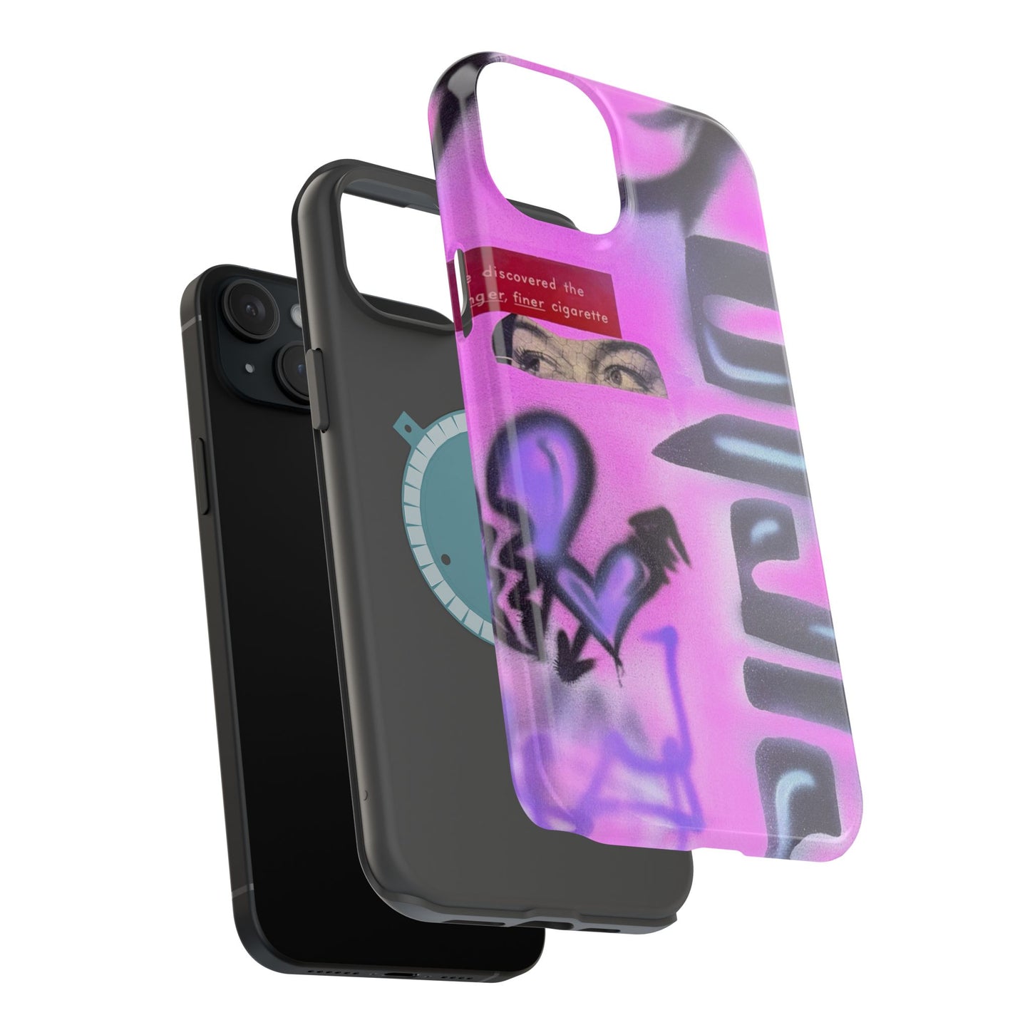 MagSafe "purple princess" airbrush iPhone case