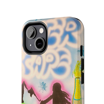 "winter escape" airbrush iPhone case