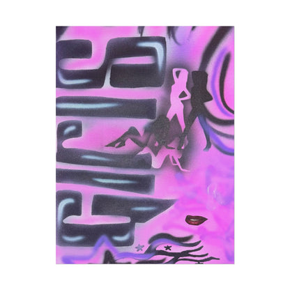 "neon nights" airbrush rolled print