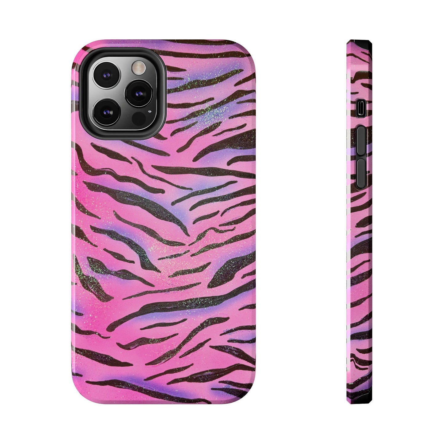 "glitter zebra" airbrush iPhone case
