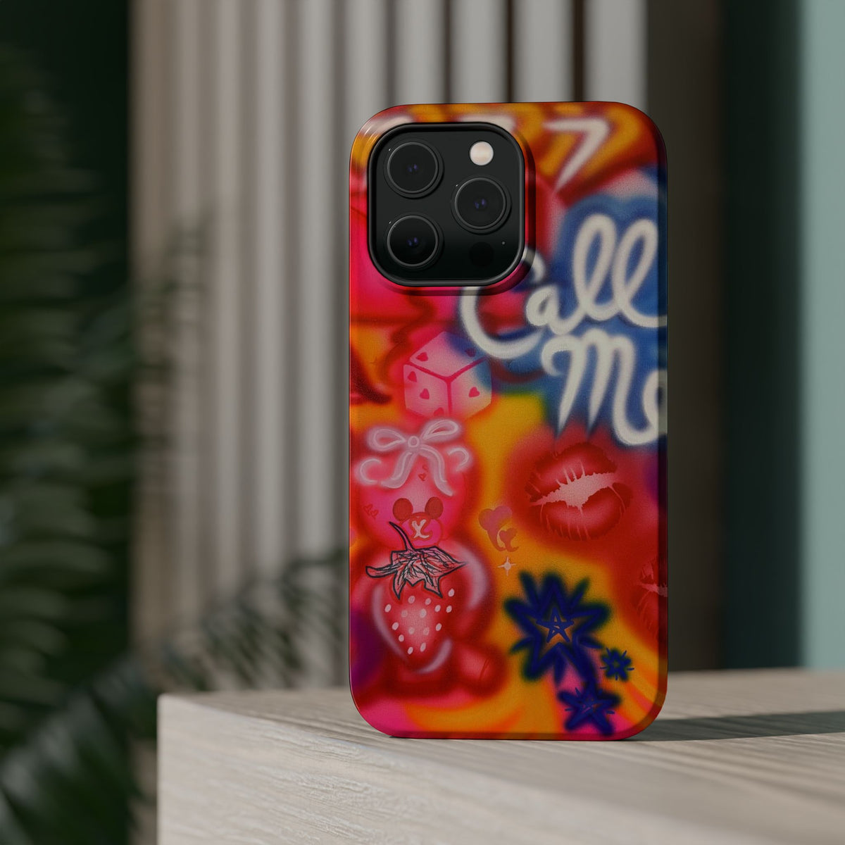 MagSafe "CALL ME!" airbrush iPhone case