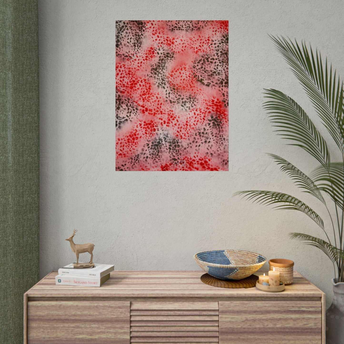 "red cheetah" airbrush rolled print