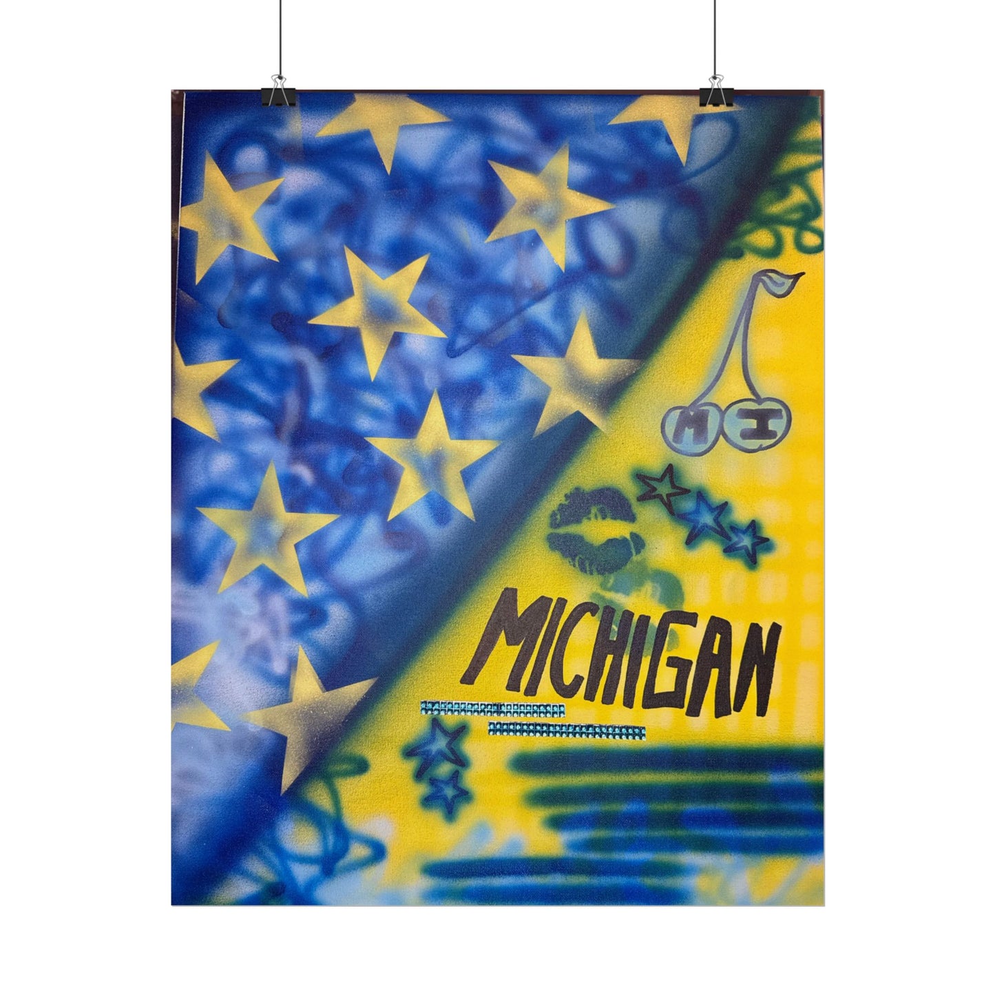 "ann arbor, michigan" airbrush rolled print