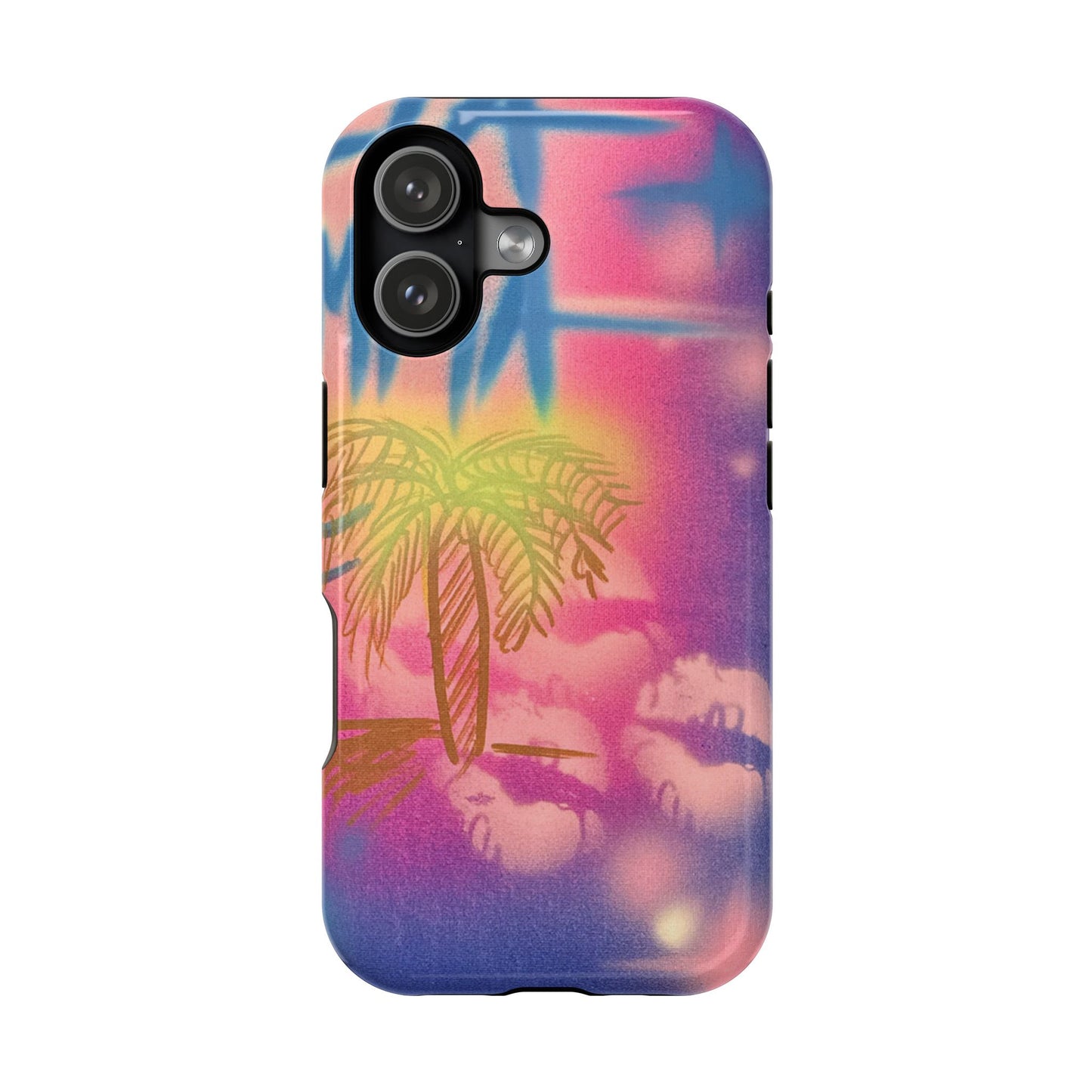 MagSafe "glowy night" airbrush iPhone case