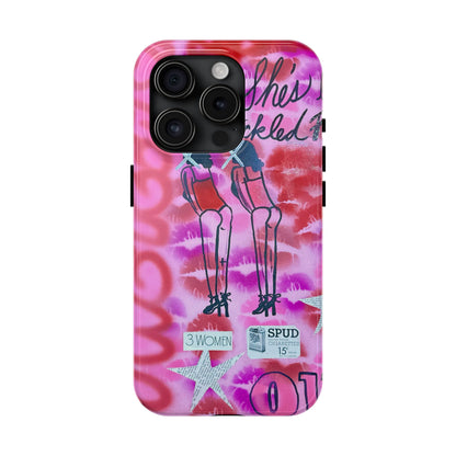 "tickled pink" airbrush iPhone case