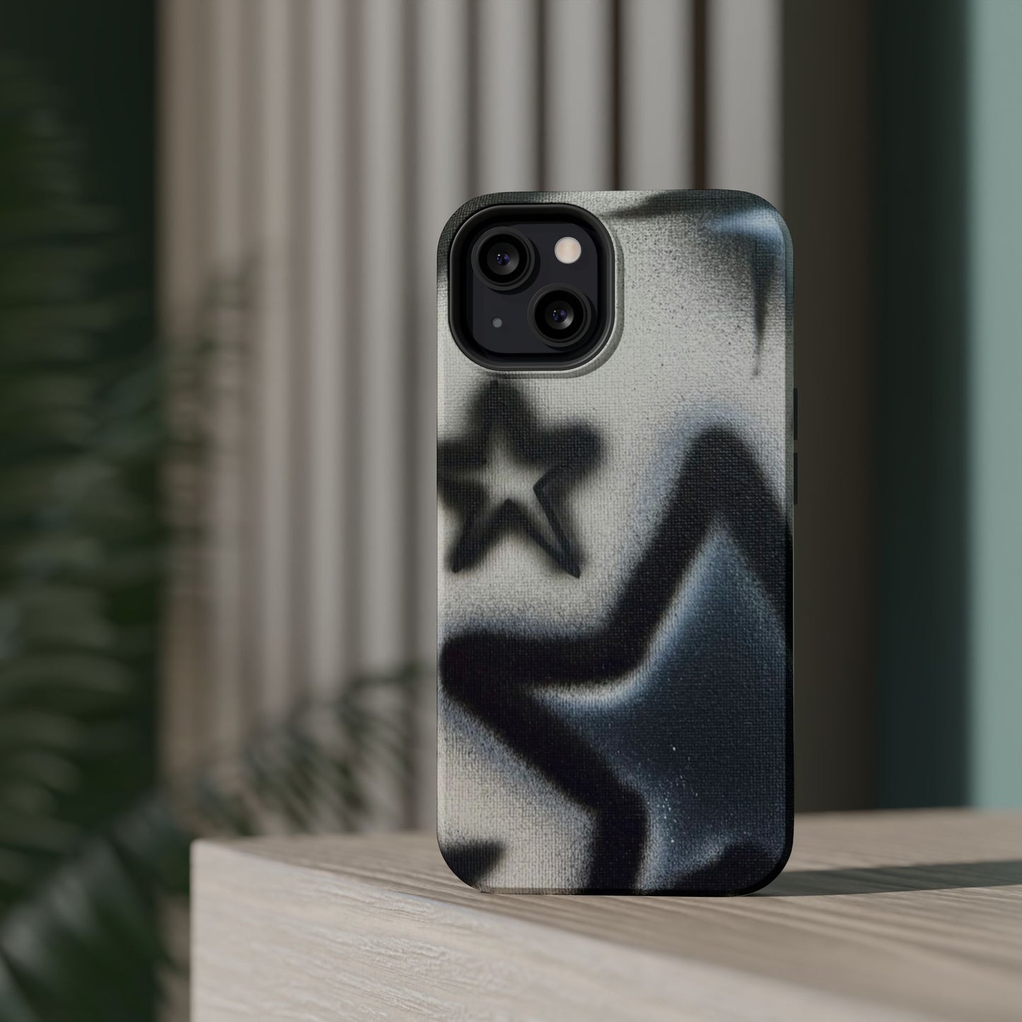 MagSafe "black & white stars" airbrush iPhone case