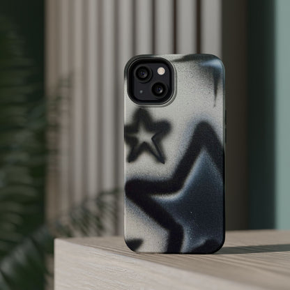 MagSafe "black & white stars" airbrush iPhone case