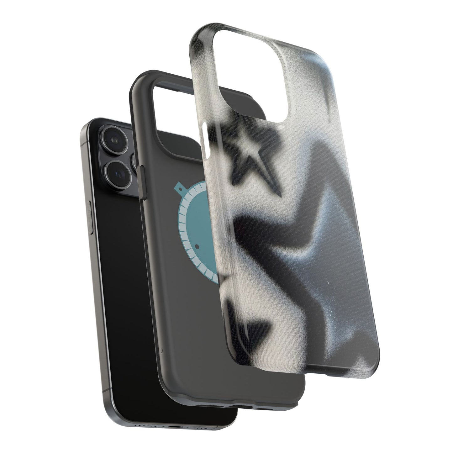 MagSafe "black & white stars" airbrush iPhone case