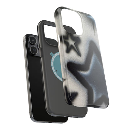 MagSafe "black & white stars" airbrush iPhone case