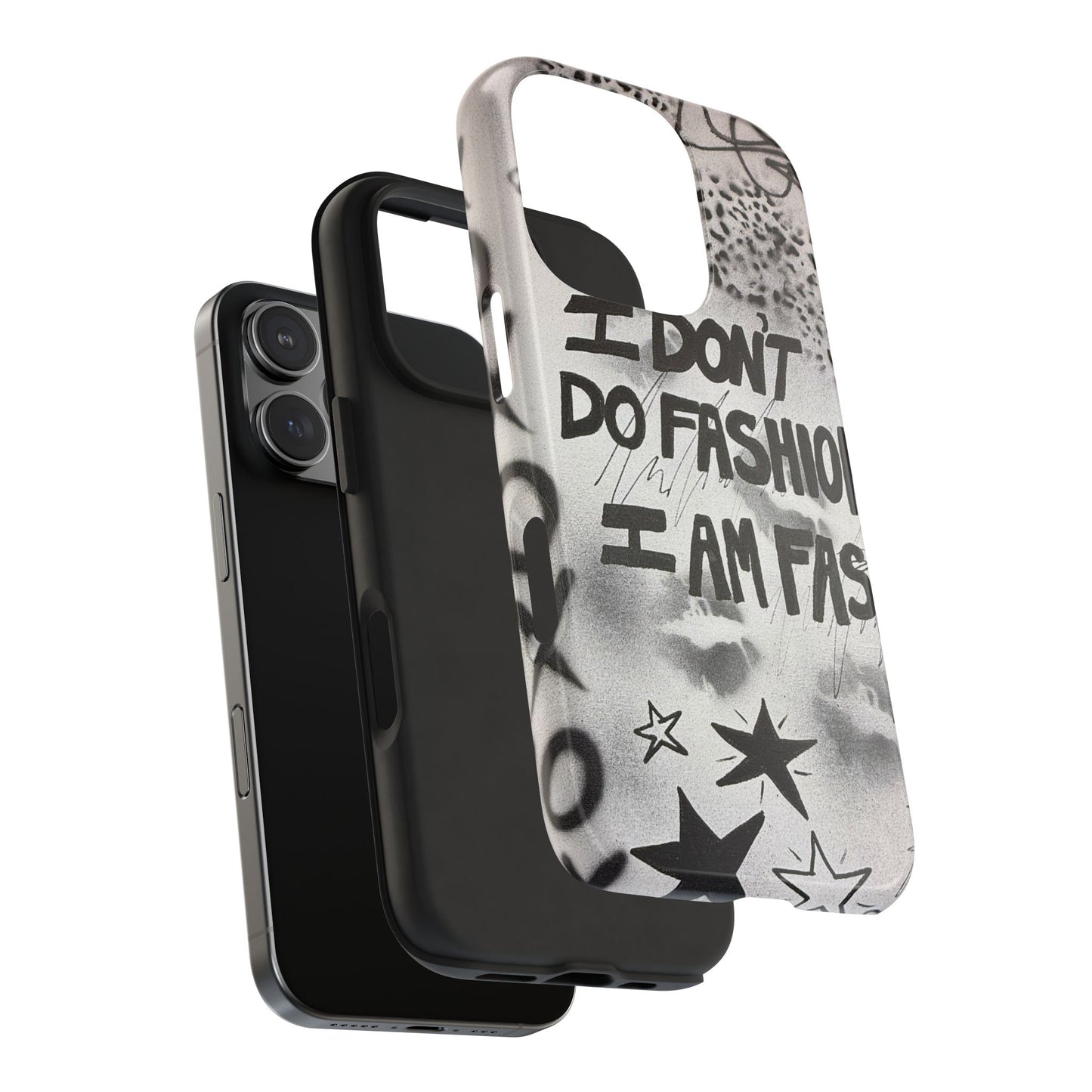 "i am fashion" airbrush iPhone case