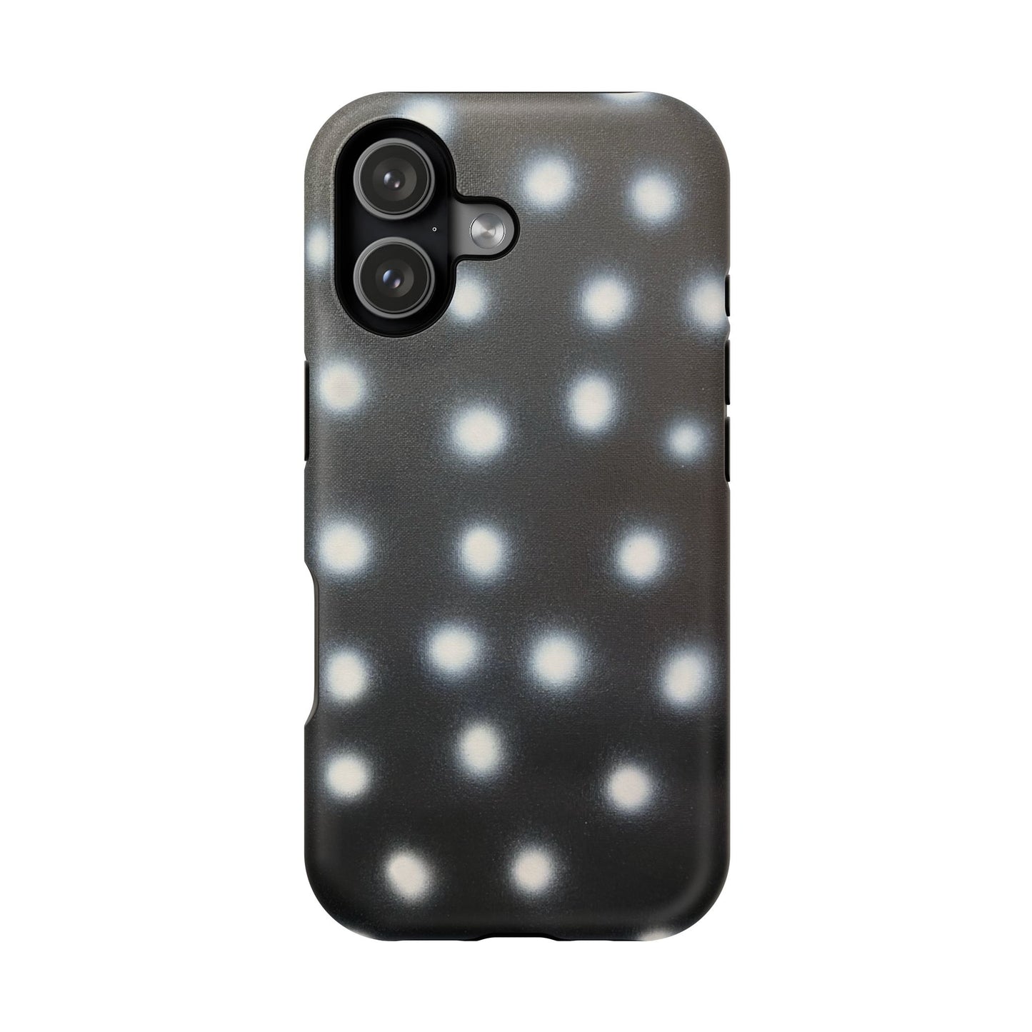 MagSafe "coconut noir polka dot" airbrush iPhone case