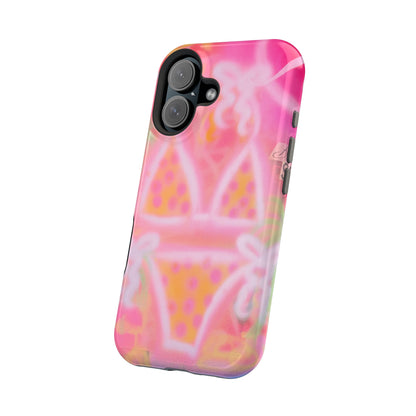 MagSafe "yellow polka dot bikini" airbrush iPhone case