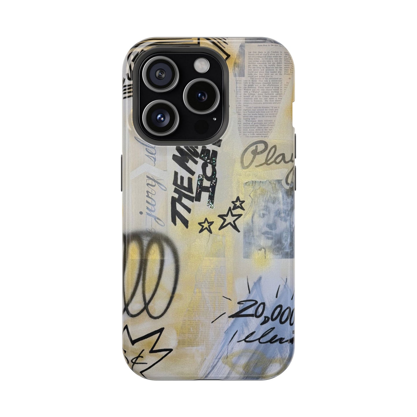 MagSafe "golden glacier" airbrush iPhone case