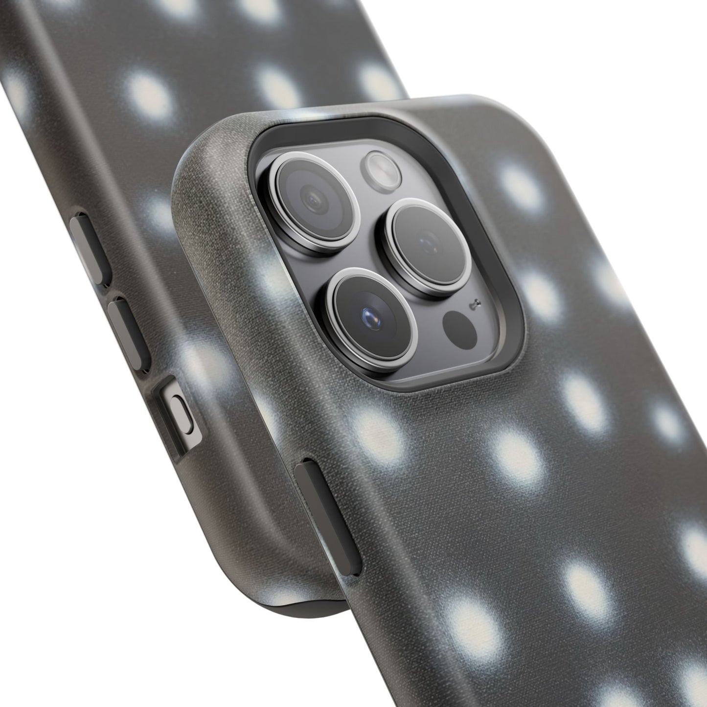 MagSafe "coconut noir polka dot" airbrush iPhone case
