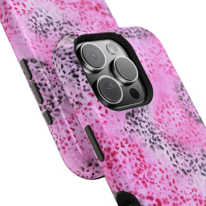 MagSafe "pink cheetah" airbrush iPhone case