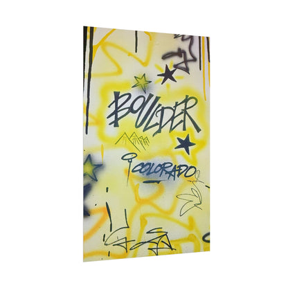 "boulder" airbrush rolled print