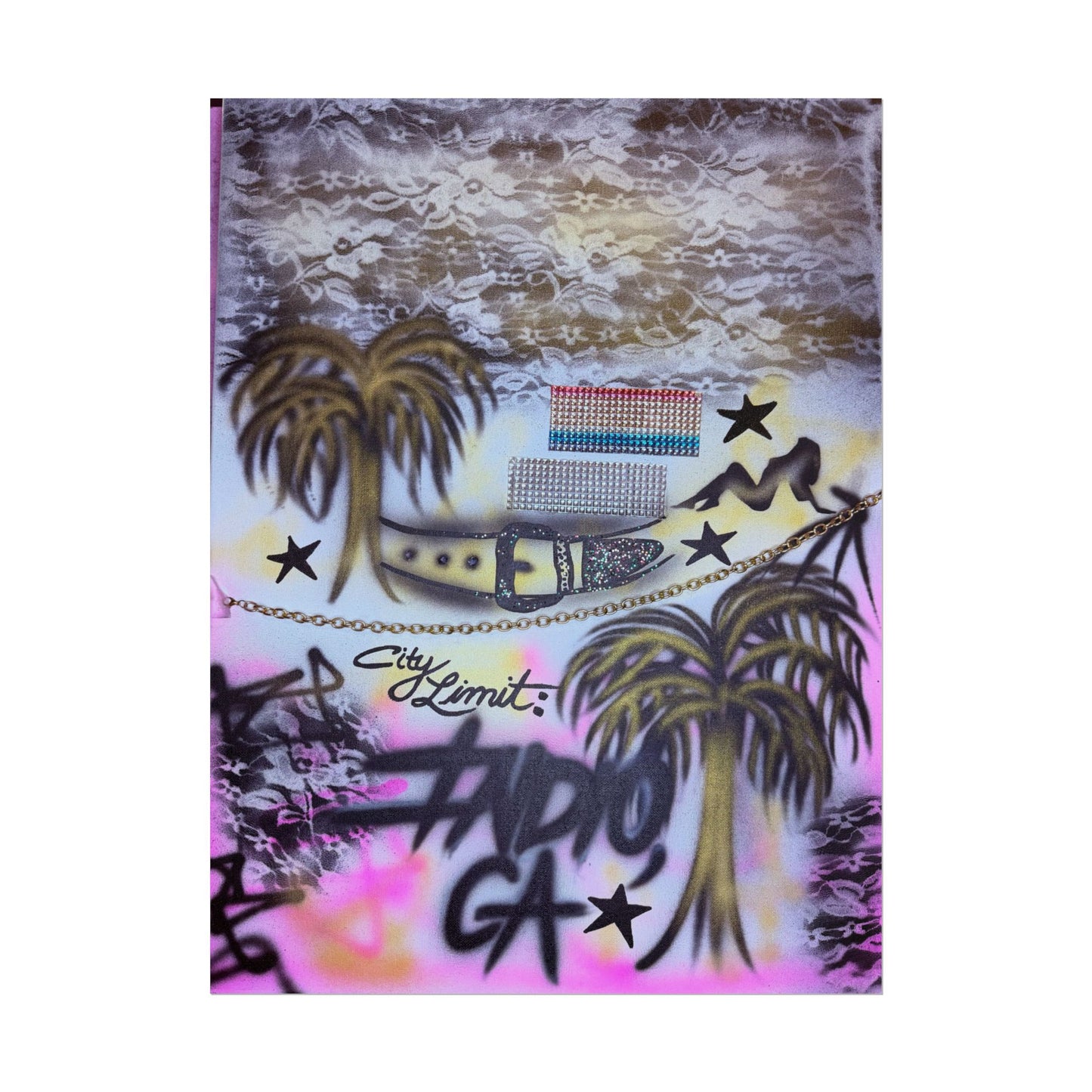 "indio, ca" airbrush rolled print