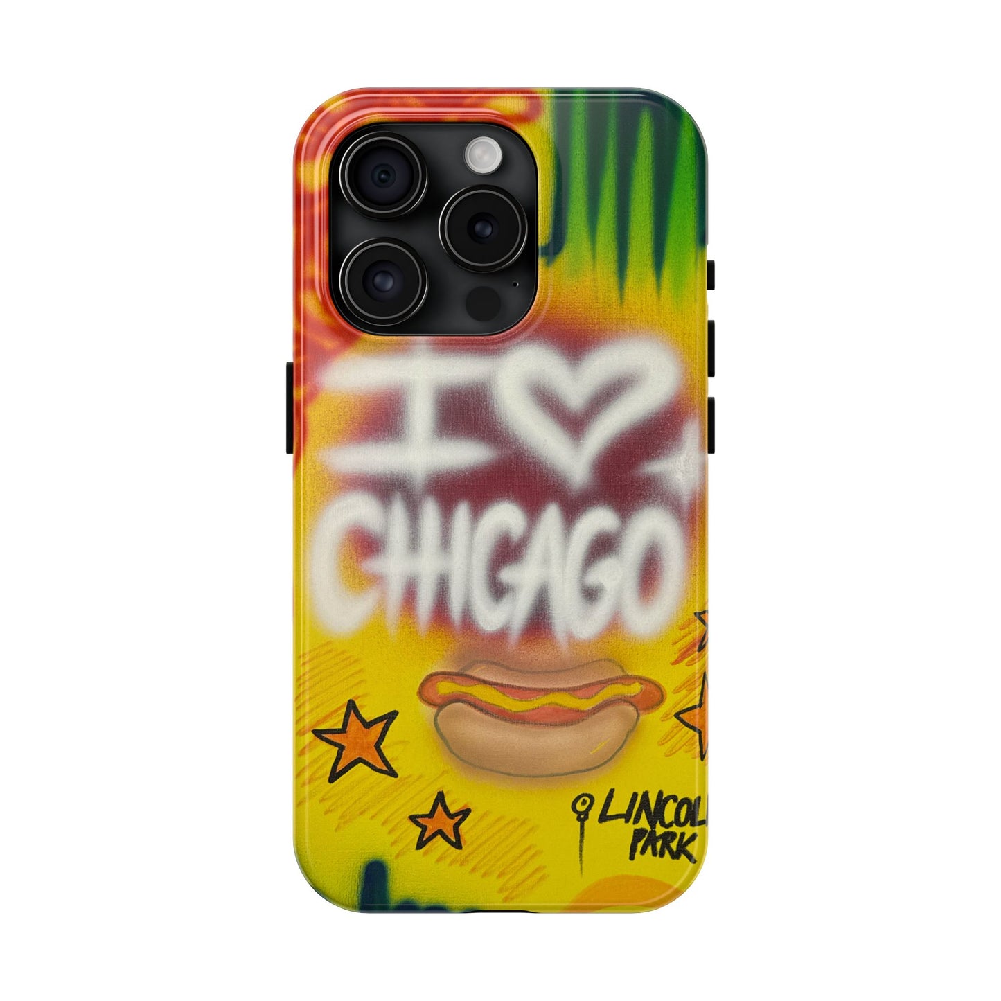 "chicago" airbrush iPhone case