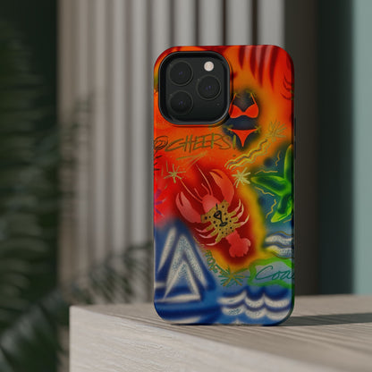 MagSafe "tipsy lobster" airbrush iPhone case