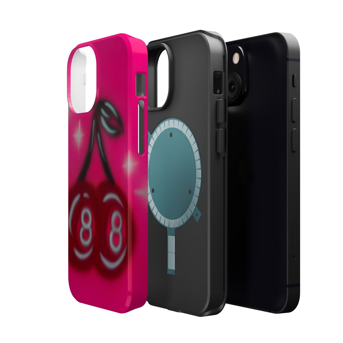 MagSafe "cherry 8ball" airbrush iPhone case